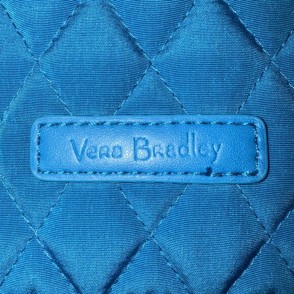 Vera Bradley Turquoise Microfiber Large Hipster Crossbody Trio Zip Bag Mint - Picture 12 of 12